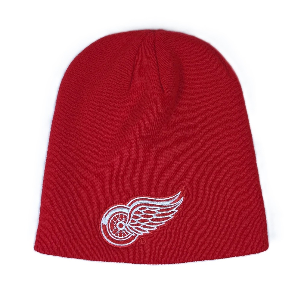 Detroit Red Wings NHL Knit Beanie Winter Hat Michigan First Credit Union Promo